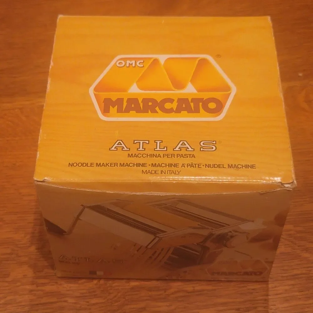 Marcato Atlas 150 Manual Pasta Maker w/ Hand Crank & Clamp Noodle Making Machine